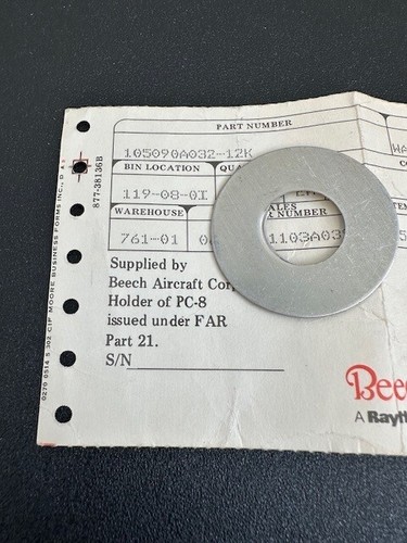 Beechcraft Aircraft Washer, P/N 105090A032-12K (New Surplus) (JB) - Bild 3 von 4