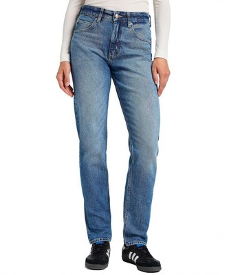 Lee - Damen Rider Slim Straight Denim Jeans Upscale Shade Blau W28 L33