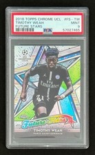 Topps Chrome UCL 2018 #FS-TW Timothy Weah PSG Juventus Future Stars PSA 9