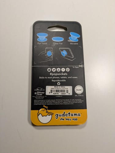 Auténtico PopSockets Sanrio Gudetama The Lazy Egg Popsocket Pop Grip - Imagen 2 de 2