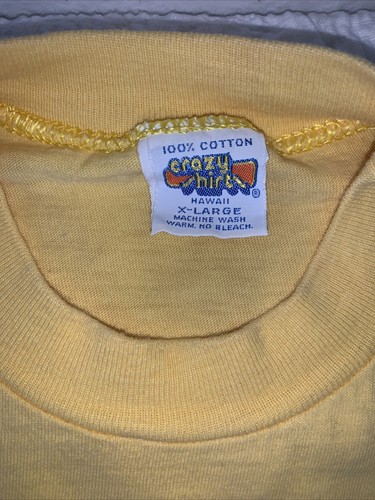 B KLIBAN CAT 70s T-Shirt Vintage 1975 Crazy Shirts Single Stitch Hawaii RARE XL - Picture 3 of 10