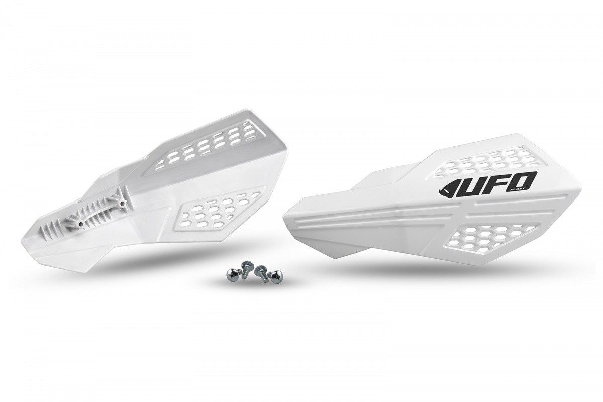 UFO Vented Hand Guards Honda in White CRF 250 CRF 450 2021-23 Motocross  Replica