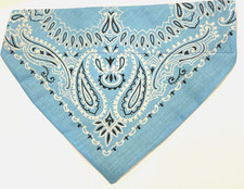 Over Collar SlideOn Pet Dog Cat Bandana BLUE BANDANA  LARGE