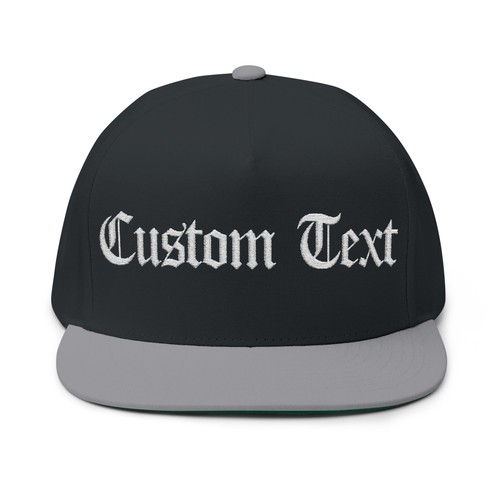 Custom Old English Text Cap | Embroidered Snapback Compton NWA Style LA Dodgers