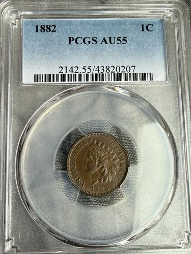 1882 Indian head Cent  PCGS AU55 penny us coin
