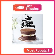 Bekaterea Cowboy Cake Topper, riding cowboy birthday cake decorating, western th