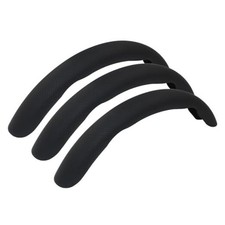 3pcs Nappa Leather Steering Wheel Cover - Snap on 15 Inch Anti-Slip Car Black