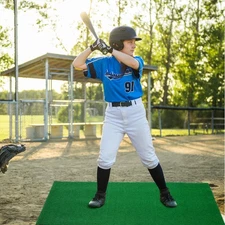 Baseball Softball Training Batting Mat 5.97 x 2.36 ft Heavy Duty Hitting Mat ...