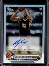 2023-24 Topps Chrome Myles Turner Auto Refractor #CG-MT Pacers
