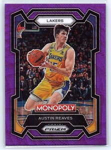 2023-24 Panini Prizm Monopoly - Austin Reaves #42 Purple Wave Prizm