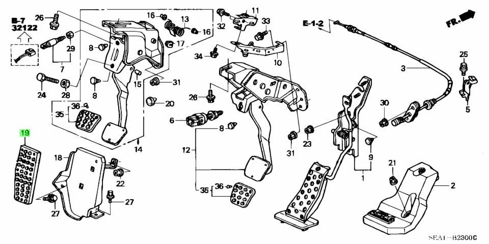 Honda Integra Type R DC5 Footrest Bracket Plate Genuine 46992-SEA-J00 New