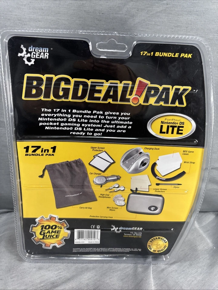 Новая видеоигра Nintendo DS LITE ACCESSORY BUNDLE 17 в 1 dreamGear Big Deal Pak - Изображение 2 из 4