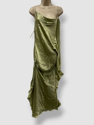 green emerald velvet dress Green Satin Midi Dress | Satin Cami Midi Dress