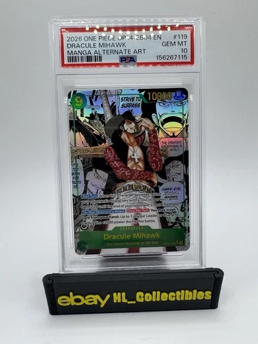 Dracule Mihawk Manga  OP14-119 PSA 10