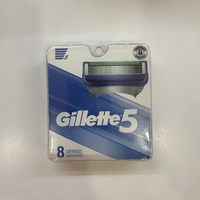Gillette 5 blade refills 8pack With Lubrication Strip!