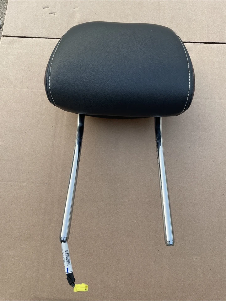 Jeep Patriot Compass 2010-2017 puntada roja reposacabezas activo delantero cuero negro Foto 2 de 3