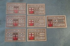 Stadt EHRENBREITSTEIN:  7  x Notgeldscheine, 1921, komplett,