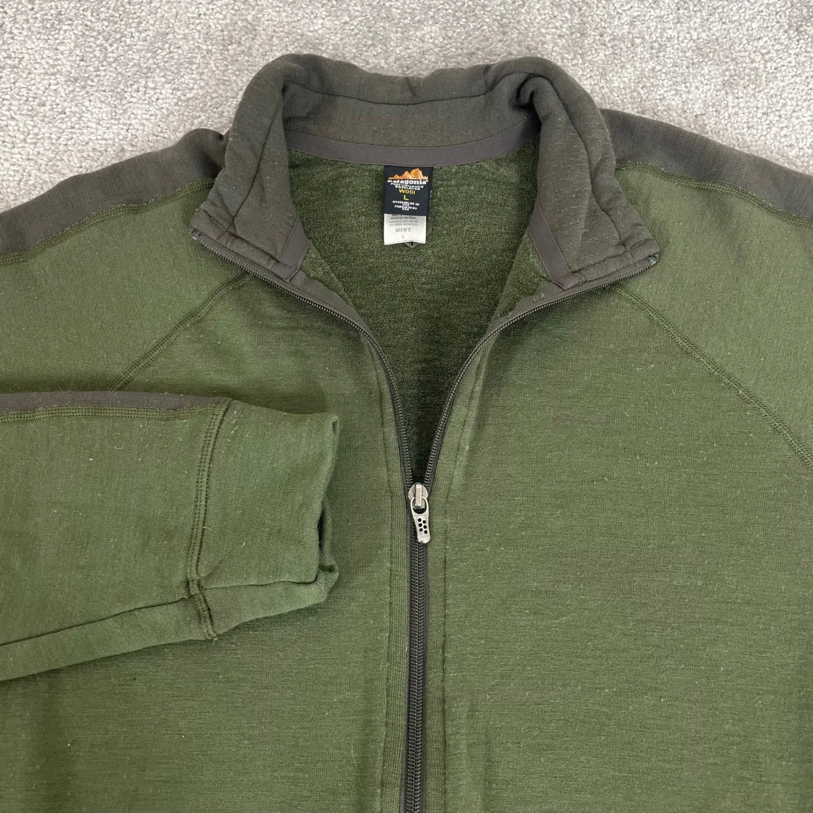 Patagonia Merino Wool Jacket Mens Large Baselayer Performance Wool 4 Full Zip