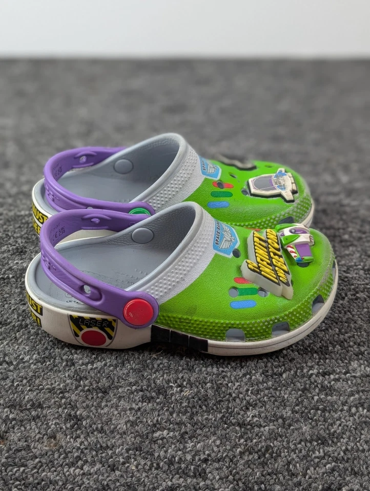 Zuecos clásicos Disney Pixar Crocs Toy Story Buzz Lightyear para niños talla C10 verdes Foto 4 de 4