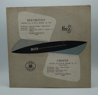 Beethoven/Chopin - Sonata No. 30/Sonata in B Flat Minor - Music Vinyl Record