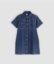 Levi's Louisa Short Sleeve Denim Dress Medium Blue, Size Medium, Relaxed Fit