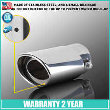 For Universal Chrome Exhaust Pipe Tip Tail Muffler Stainless Steel Replacement