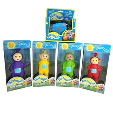 Vintage Teletubbies Figures Set of 4 with Noo-noo Friction Toy New in Box 1990s