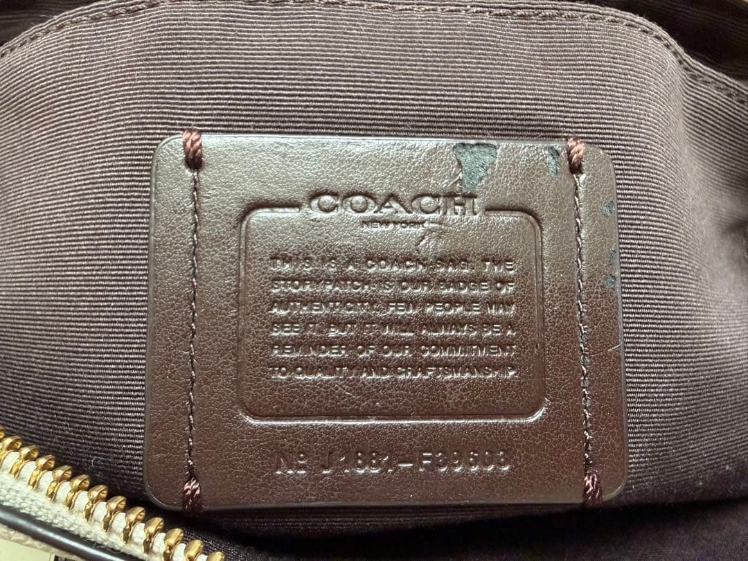 COACH Snake-Pattern Leather Mini Shoulder Bag Whi… - image 12