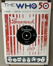 THE WHO 50 1965-2015 WHO'S COUNTING Richard Evans Offset Lithography Poster COA