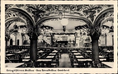 Postcard Dresden, view into the Augustinian cellar, columns, bar - 3595331