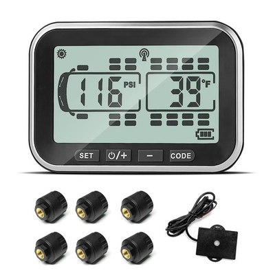 #ad Trailer Tire Pressure Monitoring System RV TPMS with 6 Theft Sensors Solar $159.99