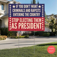 Anti Trump Yard Sign With Stake Political Election Protest Outdoor Decor