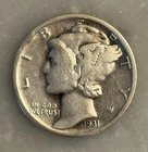 1931-P Mercury Dime - VG - Very Good - 90% Silver