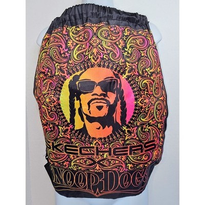 Snoop Dogg Skechers Drawstring Backpack Psychedelic Paisley Rave Festival Bag