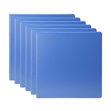 3-Ring Durable View Binder 2 Inch Slant D-Ring Blue 6 Pack Binder for School