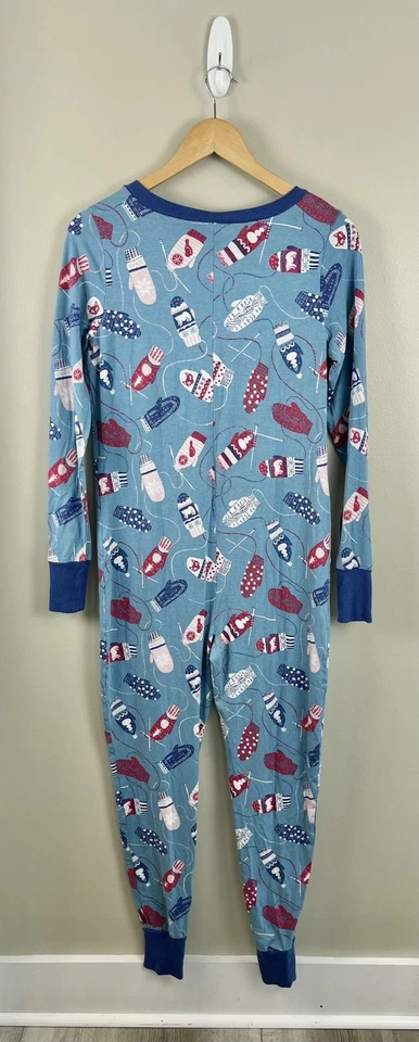 Pijama de una pieza Munki Munki Lg manopla de punto estampado de invierno algodón ligero Foto 3 de 4