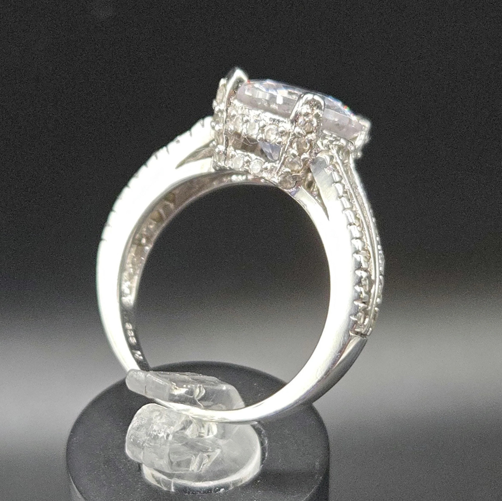 Sterling Silver Statement Ring with Gemstone, Siz… - image 5