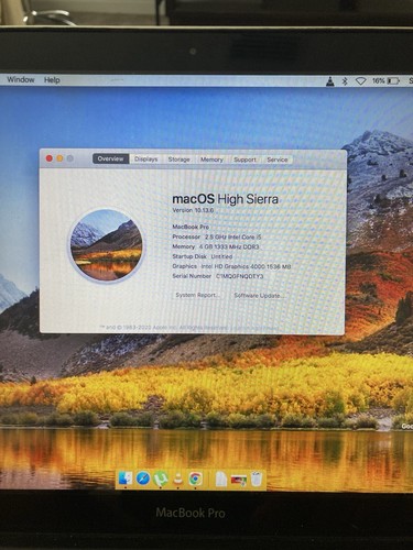 Apple MacBook Pro 13 Inch laptop 4GB (Mid 2012) 2.5 GHZ Mojave Intel Core i5 - Picture 2 of 10