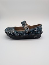 ALEGRIA Paloma Blue Collage Mary Jane Shoes Ladies Sz 40/9 EUC PAL-398 Pretty