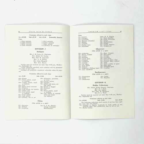 Diamond Jubilee Exposition, State Fair of TX, 1960, Women's Premium List Booklet - Picture 8 of 10