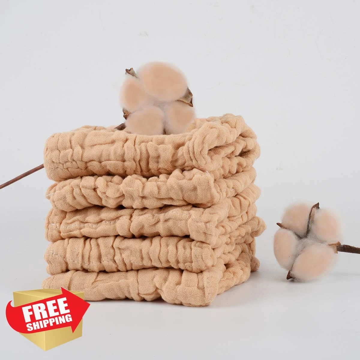 Daxue Muslin Washcloths 5pc Natural