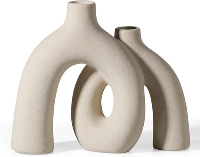 Ceramic Vase, Nordic Modern Boho Ins Style Decorative Ceramic Aesthetic Flower V