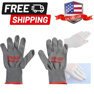 Grey Professional Vinyl Wrap Anti-Static Applicator Glove Pair 2 Glove Pack