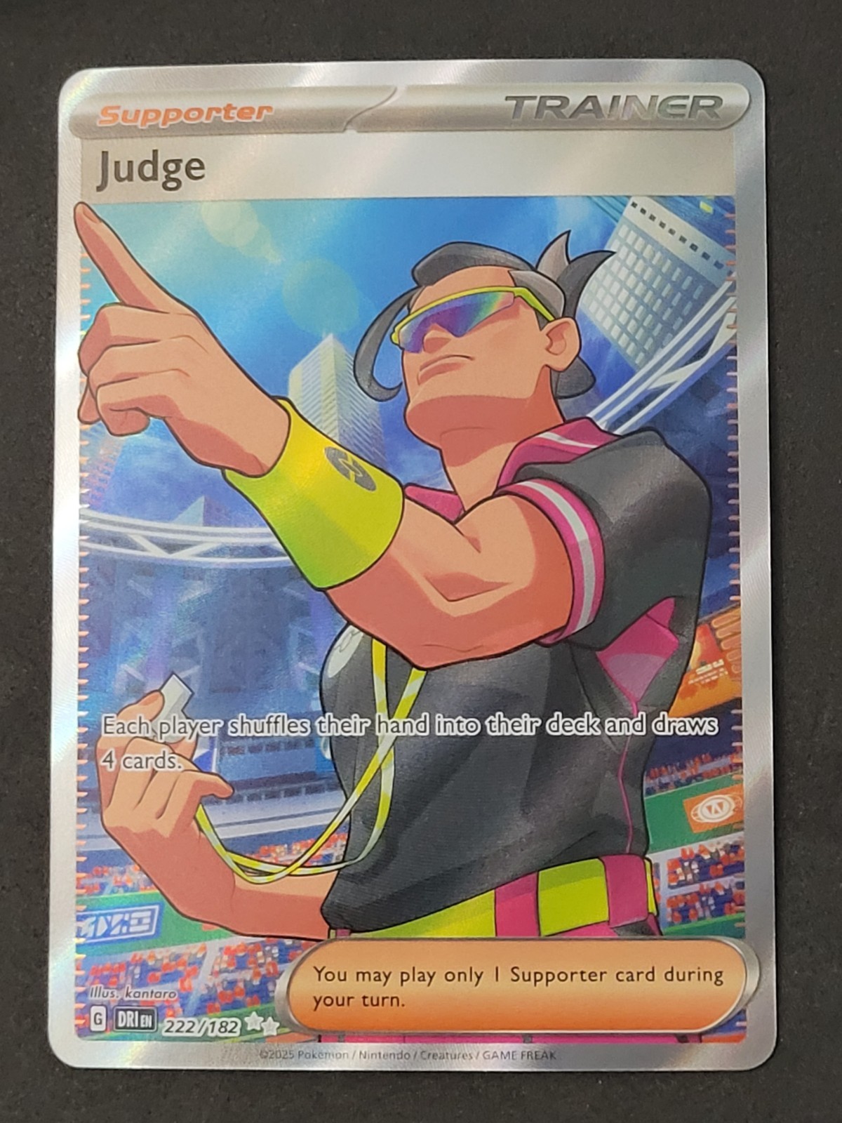 Judge 222 NM Ultra Rare Destined Rivals Pokemon TCG