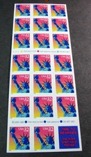 US Stamp Booklet Pane Scott# 3122a Statue of Liberty  1997 P#V1111 MNH H373
