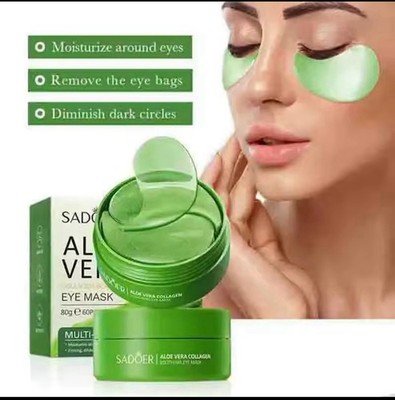 60Pcs Aloe Vera Collagen Eye Mask anti Dark Circles Eyes Bags Moisturizing Eye