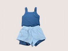 H&M Move Gym Shorts und Top Set. Farbe blau, Größe 6-8. Top Zustand