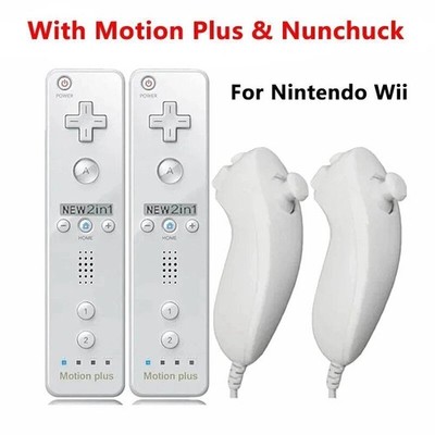 1/2Paar Nunchuck Motion Plus Remote Controller Set Für Nintendo Wii U Gamepad