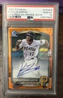 KONNOR GRIFFIN 2025 Bowman Chrome AUTO Orange Wave Refractor #/25 PSA 10 Gem Mt