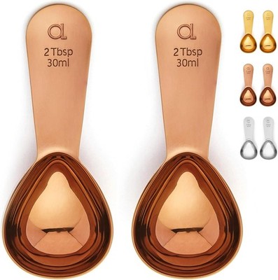Coffee Scoop Set of 2 2 Tablespoon 2 Tbsp / 1/8 Cup / 1 oz The Best Stainless
